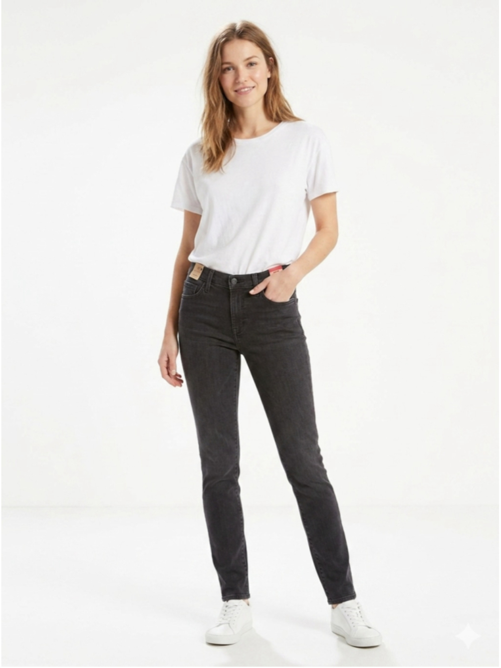 Levi's Woman’s Black Ankle Skinny Jeans stretch, shaping casual every day work